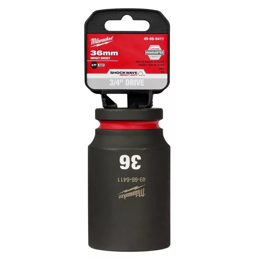 SHOCKWAVE Impact Dutyâ„¢ 3/4"Drive 36MM Deep 6 Point Socket (image for) SHOCKWAVE Impact Dutyâ„¢ 3/4"Drive 36MM Deep 6 Point Socket