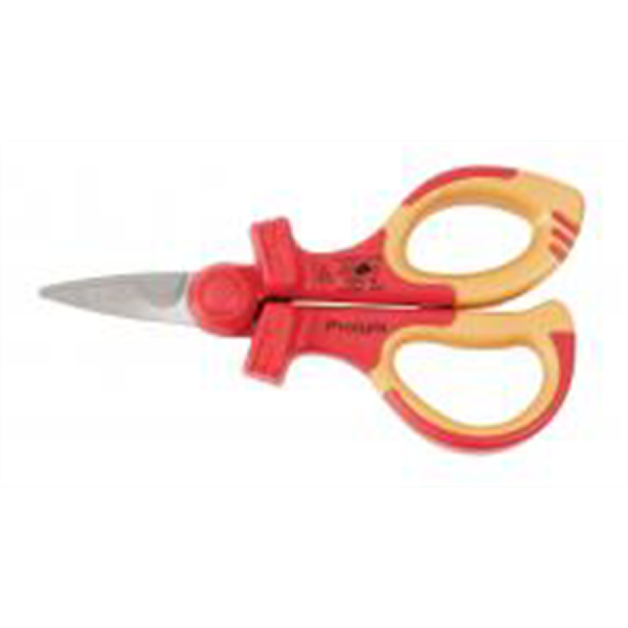 Insul. Proturn Electrician"s Shears, 6.3" OAL w/ Cable Notch. St