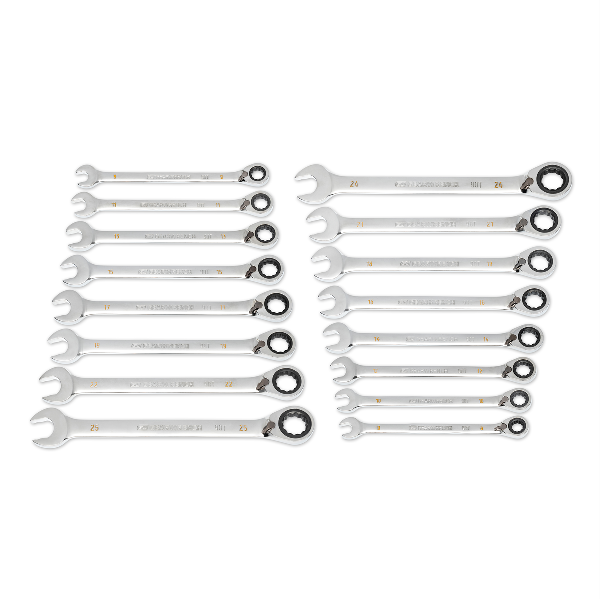 GearWrench 16-Piece 90-Tooth Metric Reversible Wrench Set