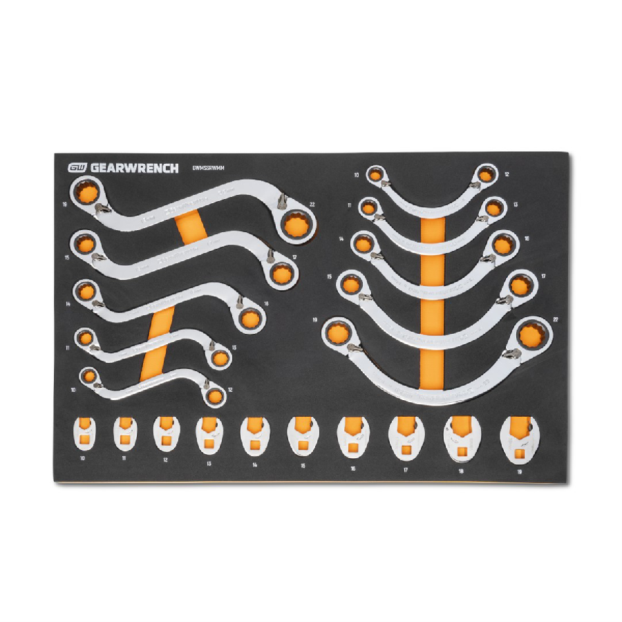 20 pc Specialty Ratcheting Metric Wrench Set in Foam Storage