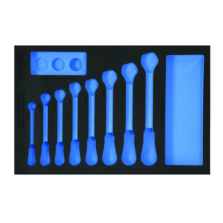 (image for) 1/3 Foam Drawer Inset Only for 8 pc SAE Ratcheting Combination W