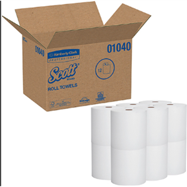 Scott® Essential Universal Hard Roll Towels 12 Rolls