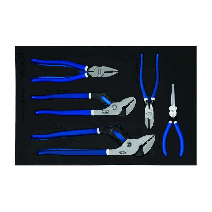 4 pc Cutting & Utility Plier Set in 1/3 Foam Drawer Inset (image for) 4 pc Cutting & Utility Plier Set in 1/3 Foam Drawer Inset