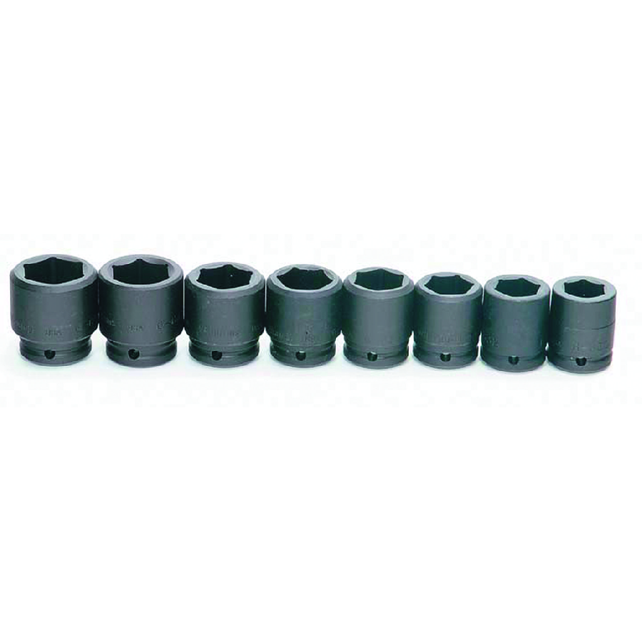 12 pc 3/4" Drive -Point Metric Shallow Impact Socket Set on Rail