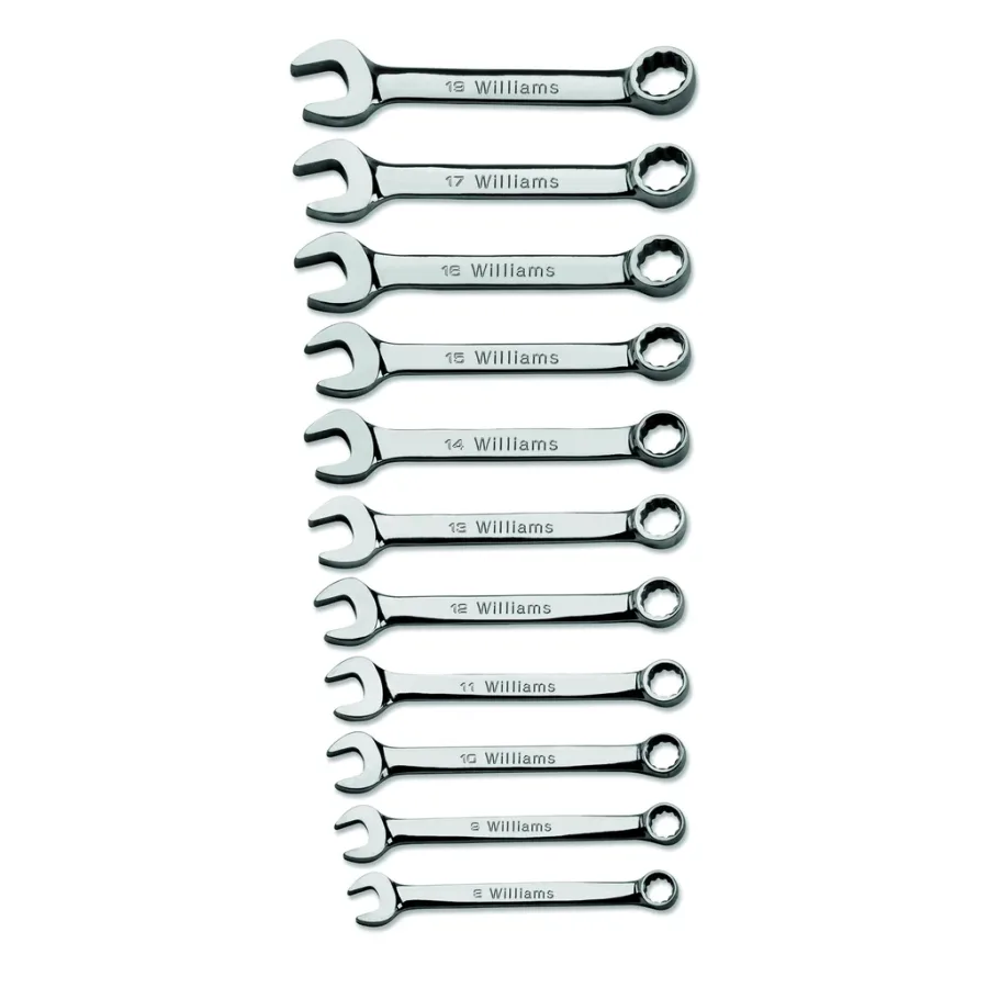 (image for) 10 pc 12-Point Metric Miniature Combination Wrench