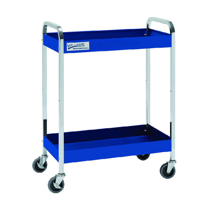 2 Shelves Service Cart Blue