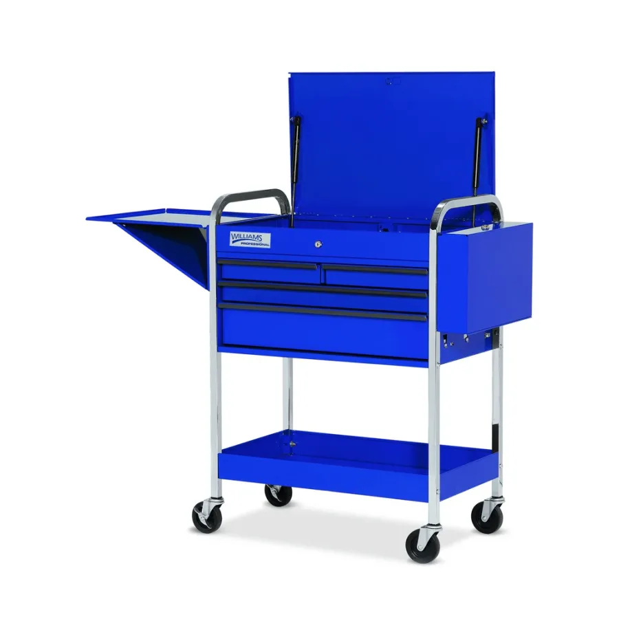 4 Drawer Service Cart Blue (image for) 4 Drawer Service Cart Blue
