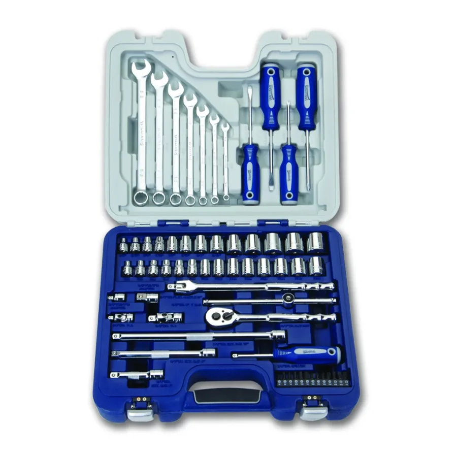 (image for) 63 pc 3/8" Drive Socket, Screwdriver, and Wrench Set