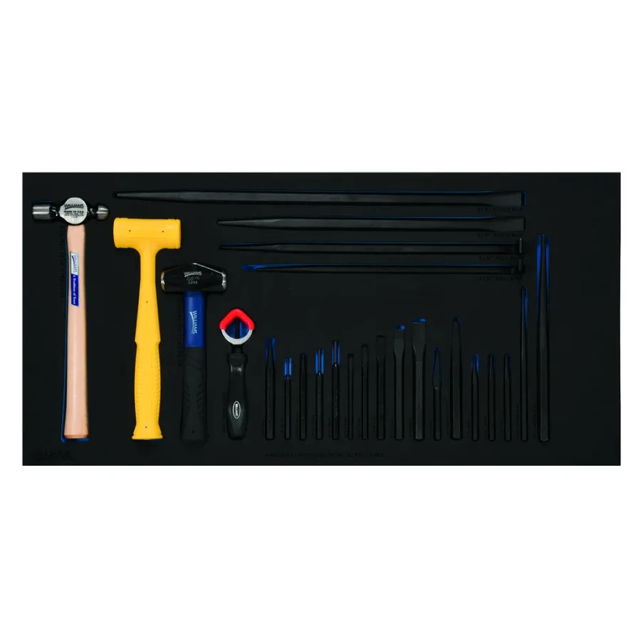 (image for) 26 pc Hammer, Chisel & Punch Set in 3/3 Foam Drawer Inset