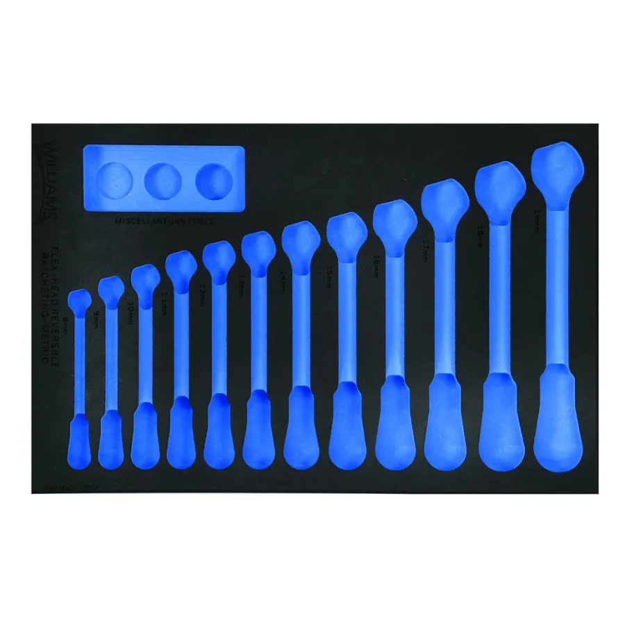 (image for) 1/3 Foam Drawer Inset Only for 12 pc Metric Ratcheting Combinati