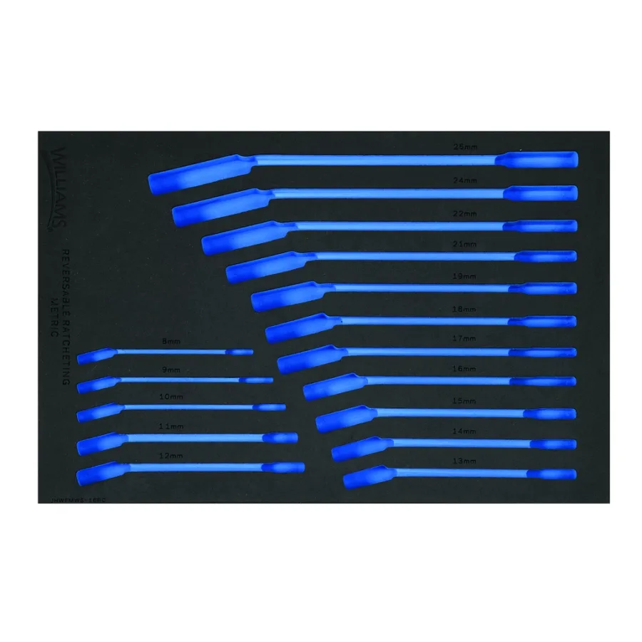 (image for) 1/3 Foam Drawer Inset Only for 16 pc Metric Ratcheting Combinati