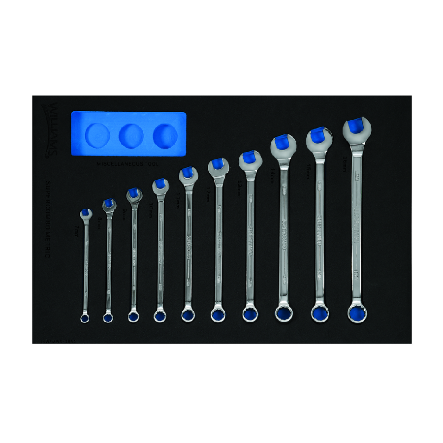 10 pc Metric 12-Point SUPERCOMBO(R) Combination Wrench Set in 1/