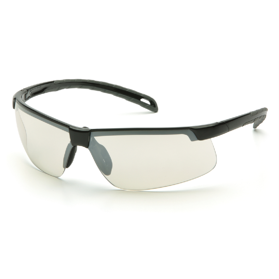 Pyramex Safety - Black Frame/Ice Blue Mirror Lens , Sold 12/BOX