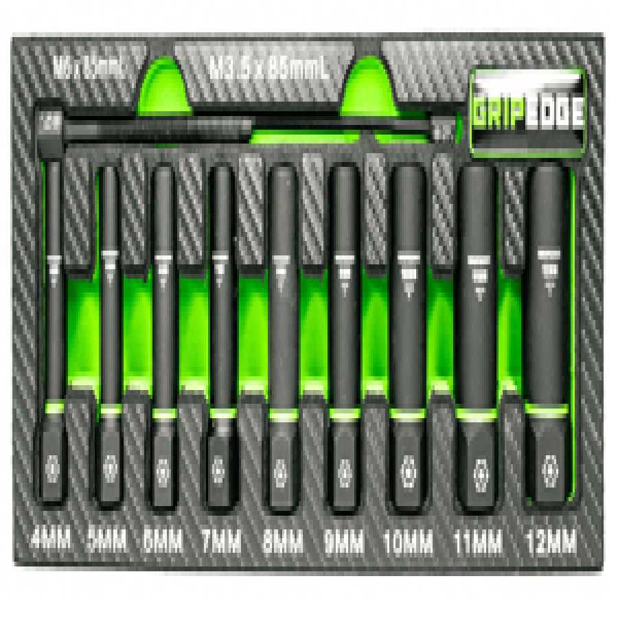 9 Piece 1/4" Drive Deep Metric