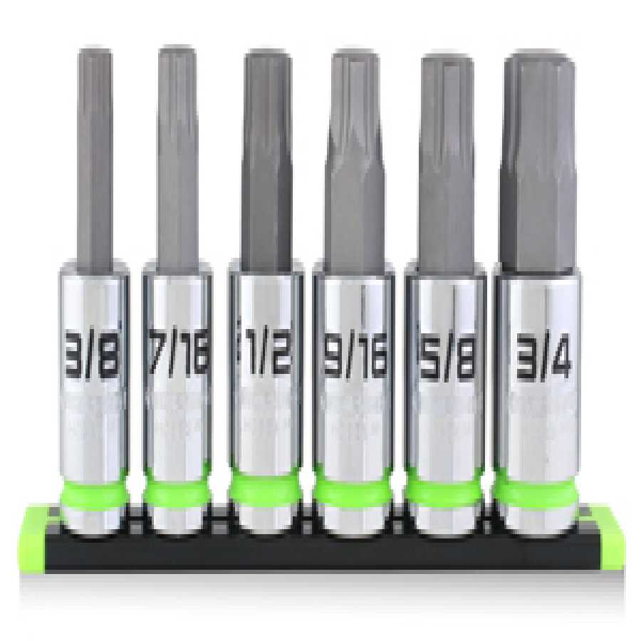 6 Piece 1/2" Drive SAE RPT Hex