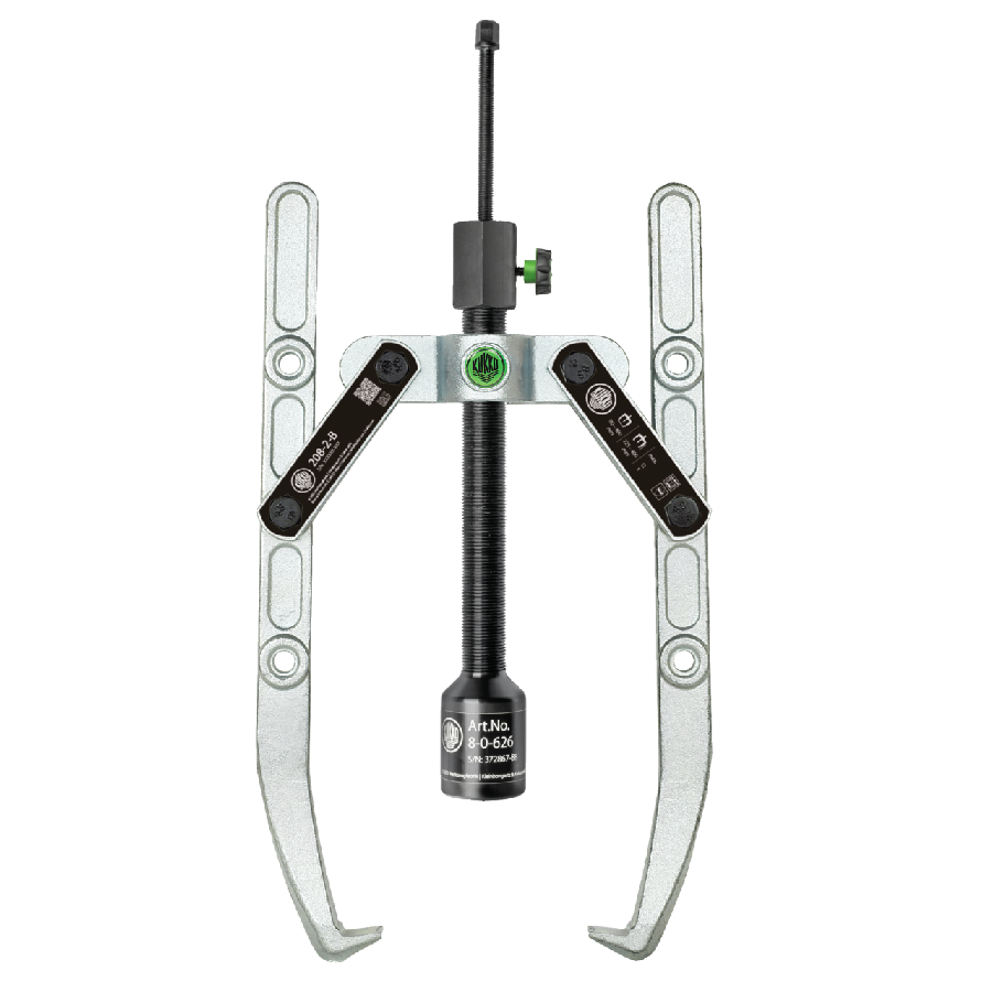 2-jaw puller with oscillating, reversible puller jaws, reinforce