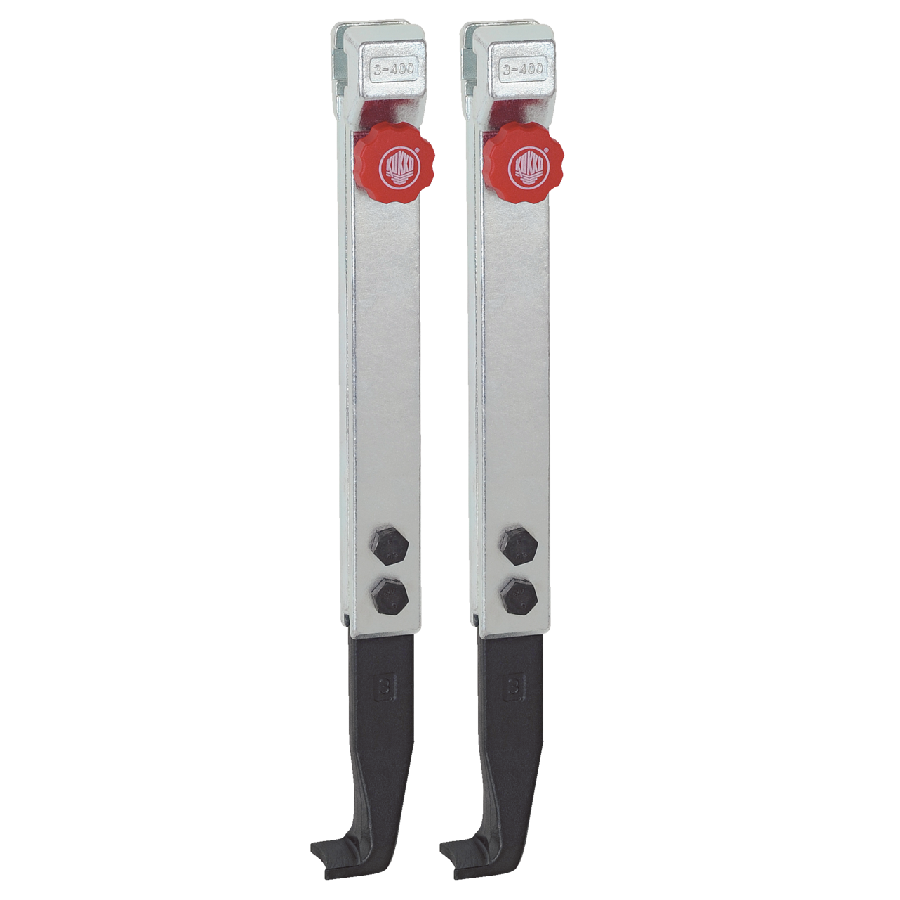Narrow, quickly adjustable standard jaws (pair, reach 400 mm)
