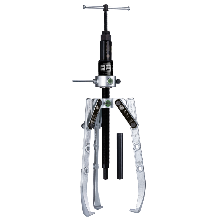 3-Jaw puller with oscillating puller arms, adjustable reach, hyd