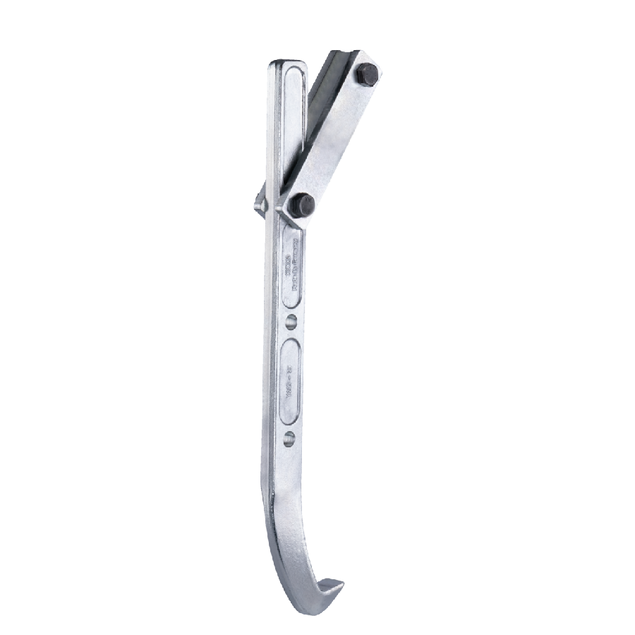 Pulling hook with tabs, screws and nuts