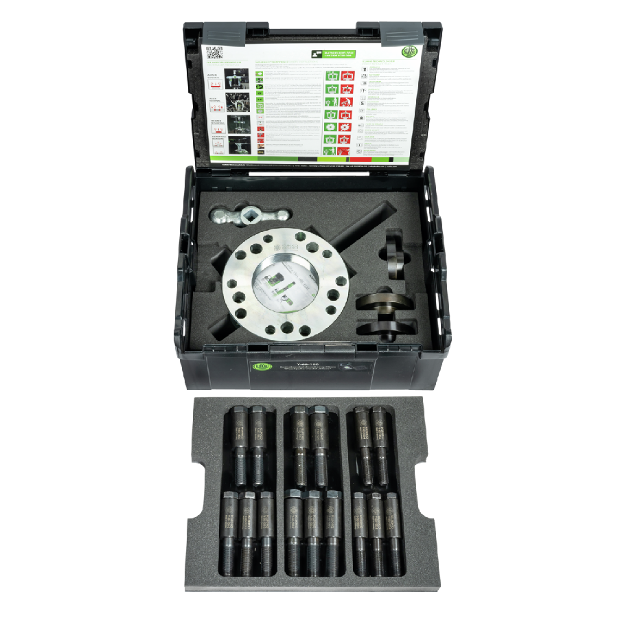 Hydraulic hub puller for commercial vehicles, low-floor buses, w