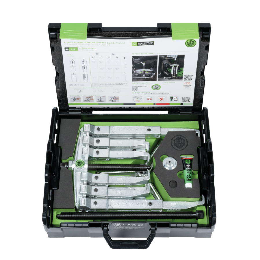 2- and 3-jaw universal puller set with hook lengths 150/300 mm