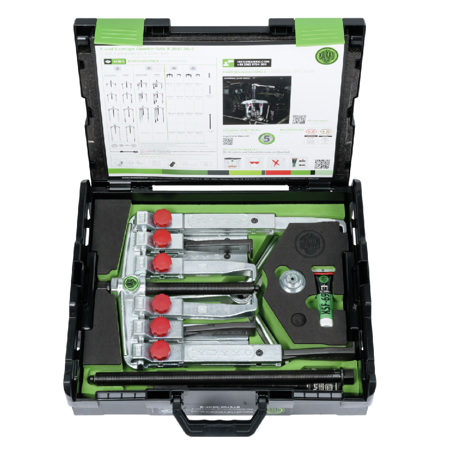 2-, 3-jaw universal puller set with two different puller jaw typ