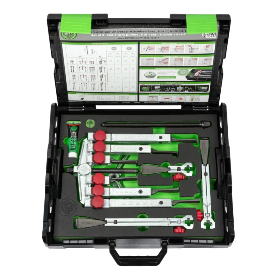 (image for) 2-, 3-jaw universal puller set with extremely narrow, quick-adju