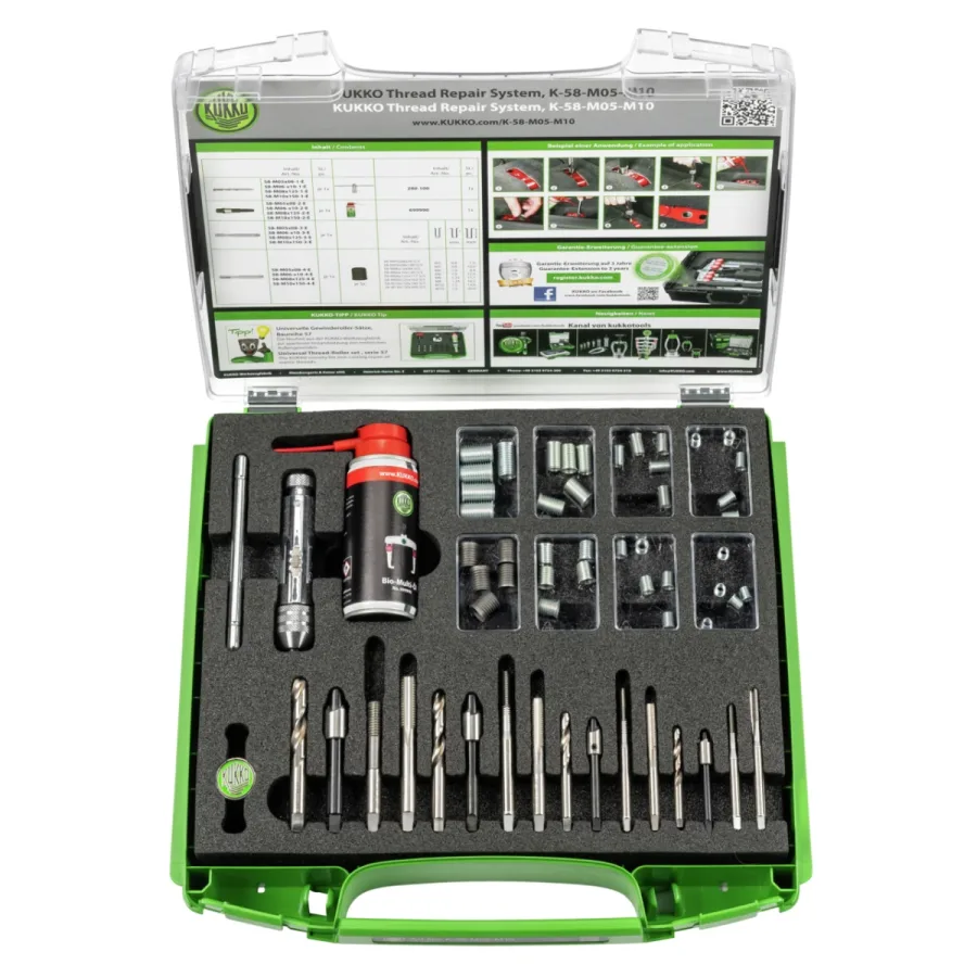 (image for) KUKKO-Thread-Repair-Set (M5x7,6, M5x10, M6x9,4, M6x12, M8x11,7