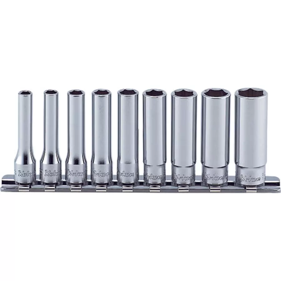 Ko-ken USA RS2300A/9 1/4 Sq. Dr. Socket set 3/16-1/2 6 poin (image for) Ko-ken USA RS2300A/9 1/4 Sq. Dr. Socket set 3/16-1/2 6 poin