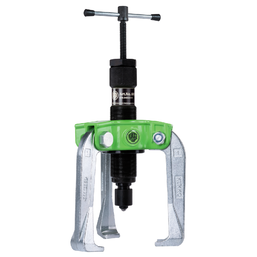 Handy, 3-arm puller with power-transmitting, self-centering pull
