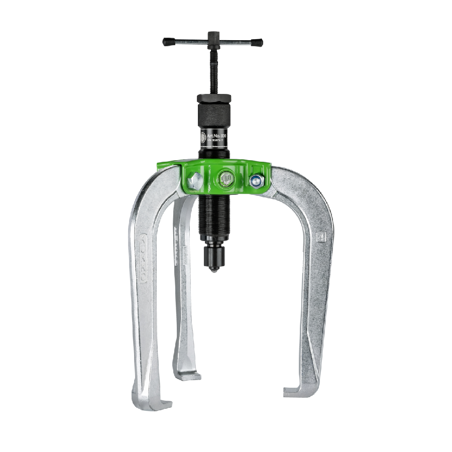 Handy, 3-arm puller with power-transmitting, self-centering pull