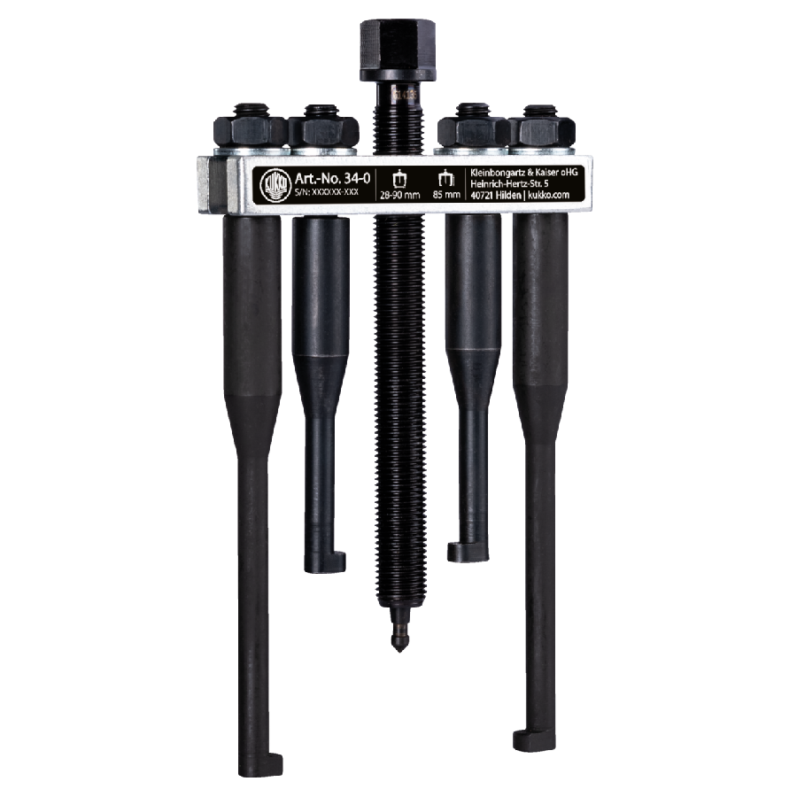 Universal puller for steering wheels with large pull slots, up t