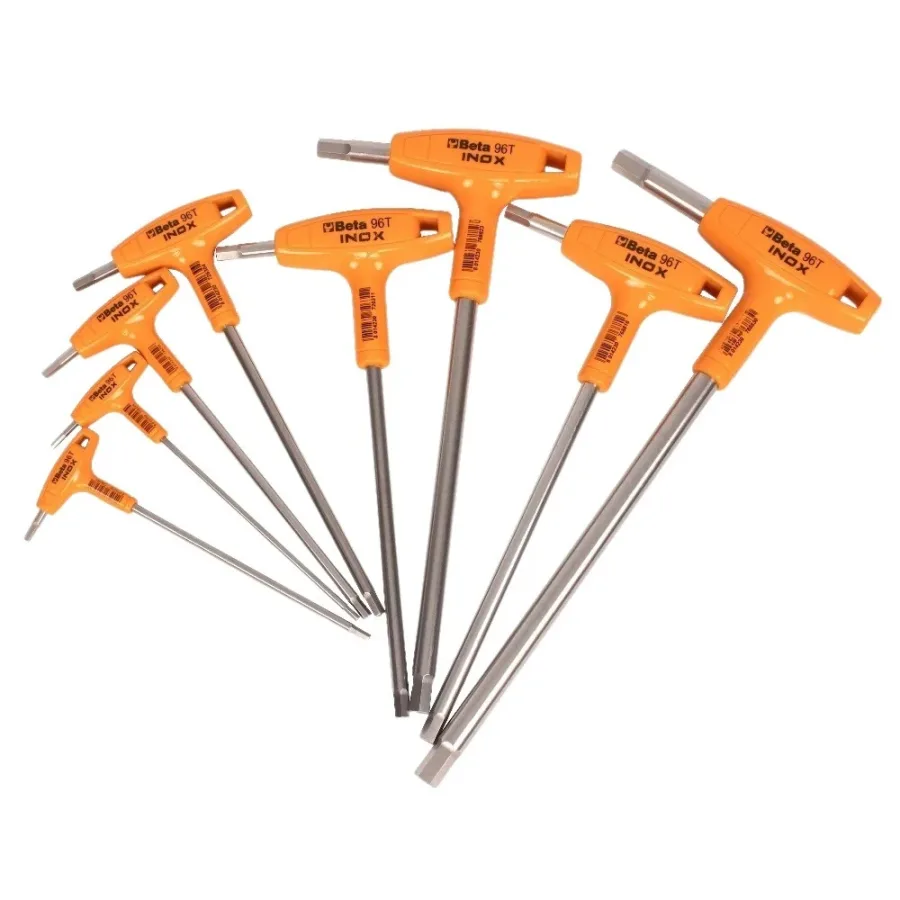 (image for) Beta 96TINOX Set of 8 Stainless Steel High Torque T-Handle Hex K