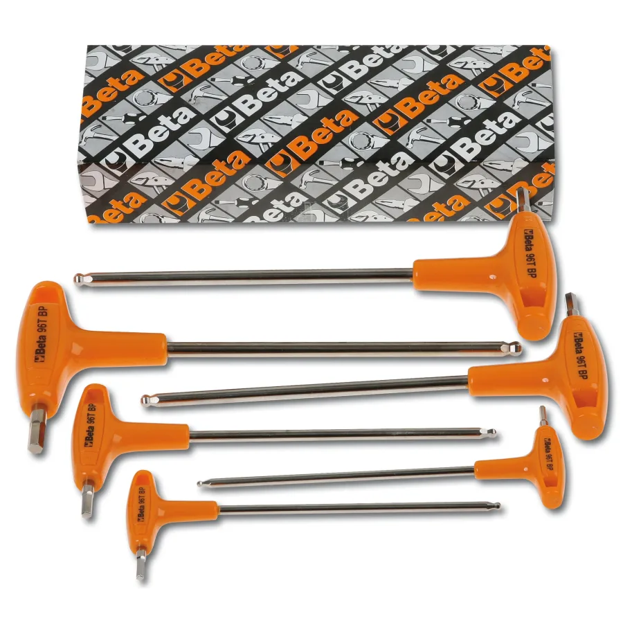 (image for) Beta 96TBP/S6 Set of 6 Ball End T-Handle Hex Key Allen Wrenches