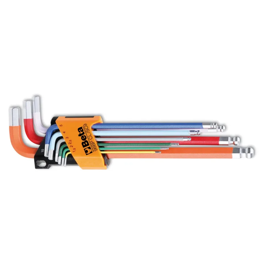 (image for) Beta 96BP-CL Set of 9 Color Coded, Ball End Hex Keys, Metric 1.5