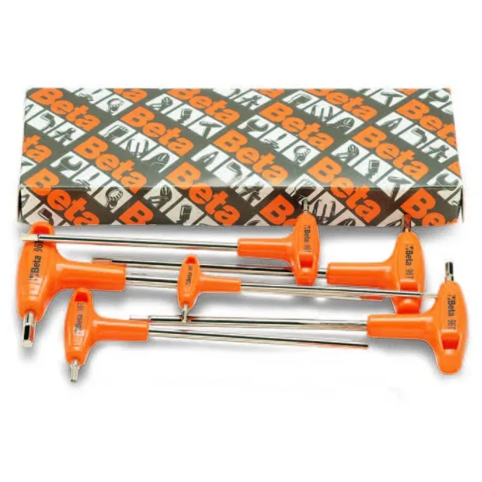 (image for) Beta 96T Set of 6 High Torque T-Handle Hex Key Wrenches, 2mm-6mm