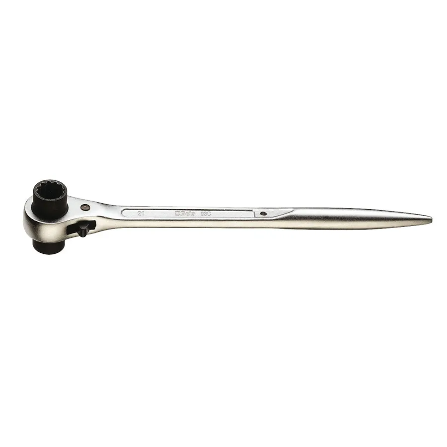 (image for) Beta 93C Double-Sided Scaffolding Ratchet Wrench, Metric 19mm x