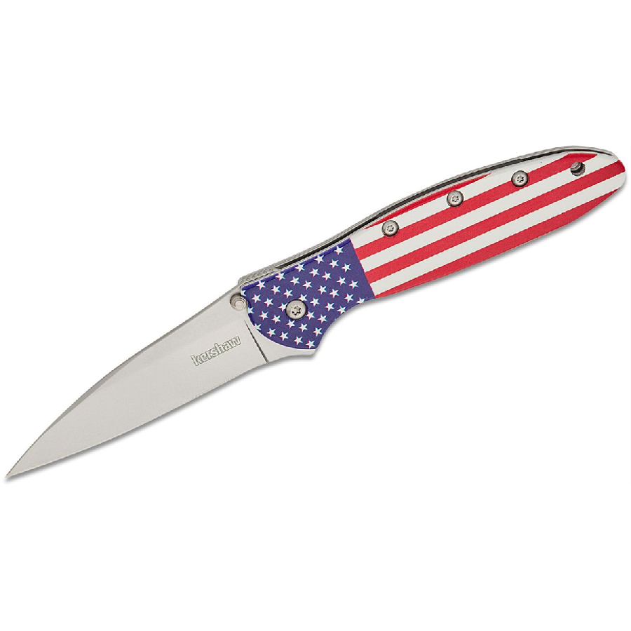 Kershaw Leek Assisted Open Liner Lock Drop Point Blade EDC Foldi