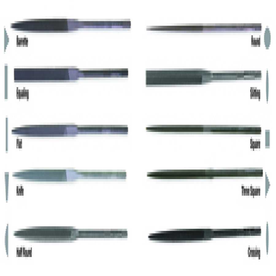FILE SET NEEDLE,,2, 5-1/2"/140mm RND HND