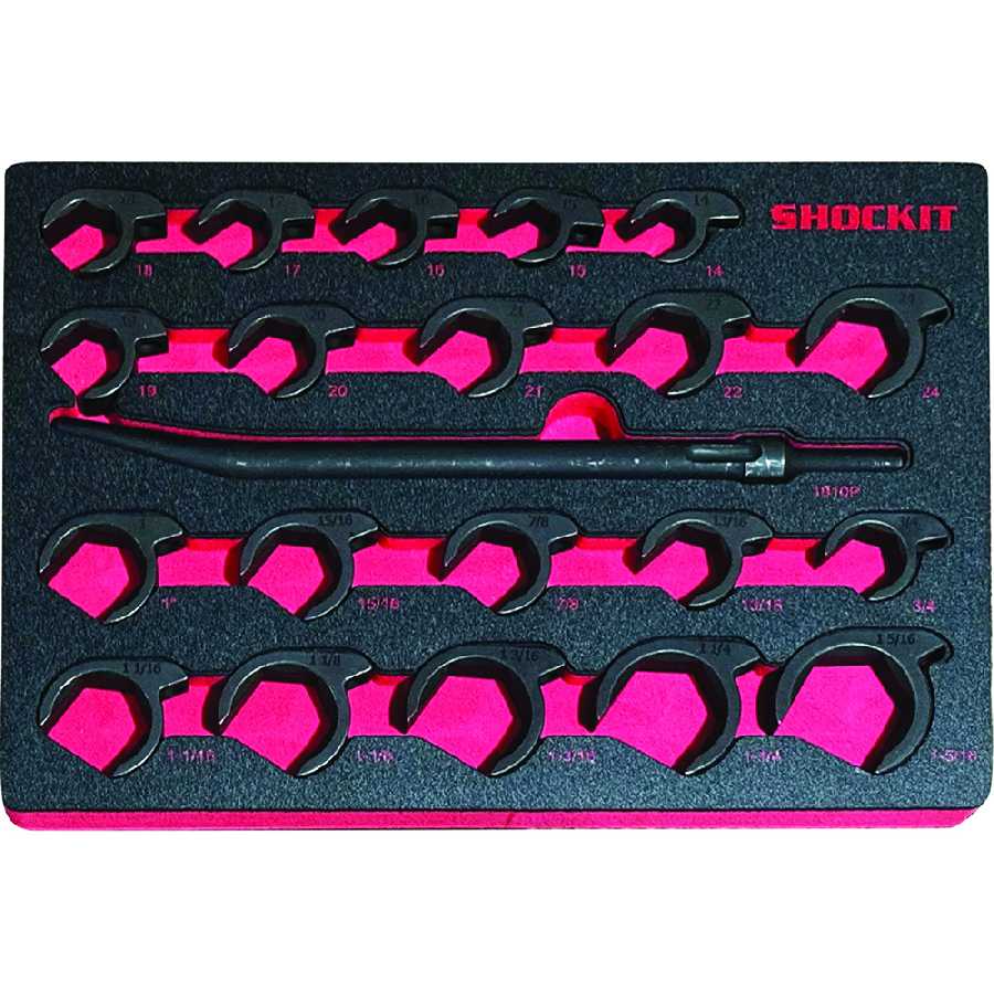 25-Piece SAE/METRIC Shockit Line Wrench Set - Auto...
