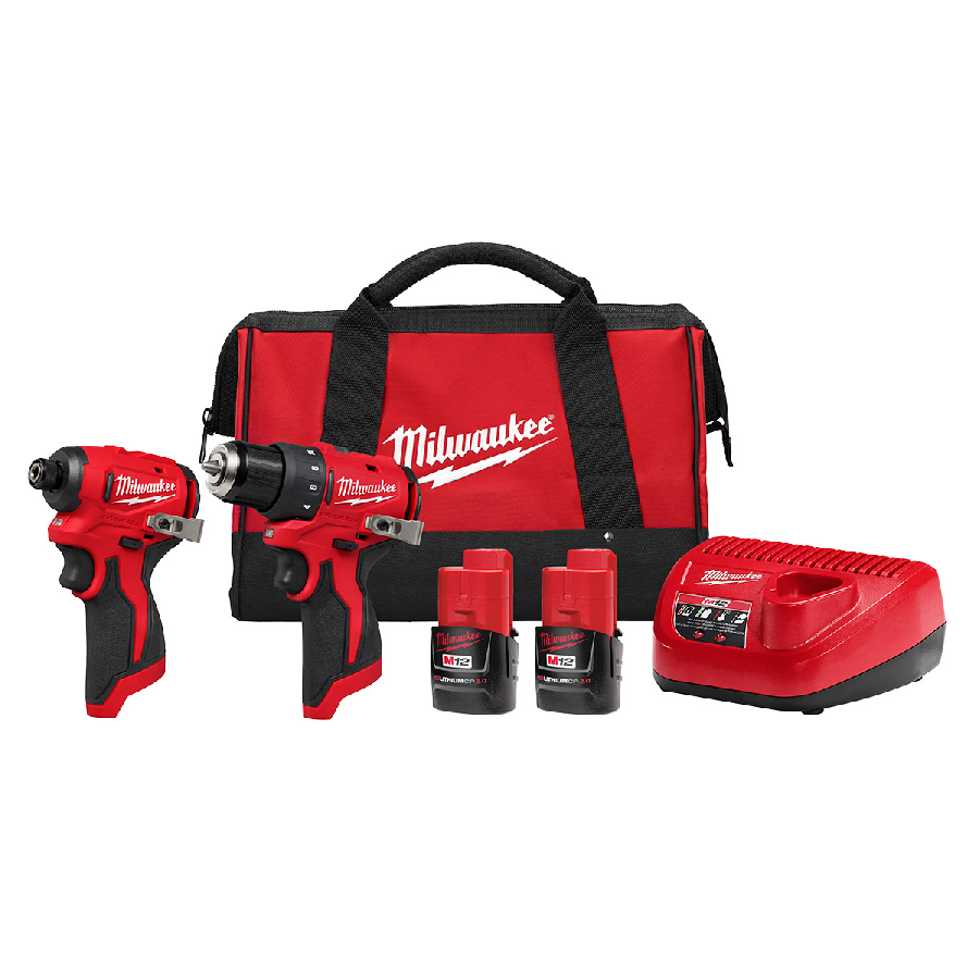 Milwaukee Tool M12 Subcompact Brushless 2-Tool Combo Kit