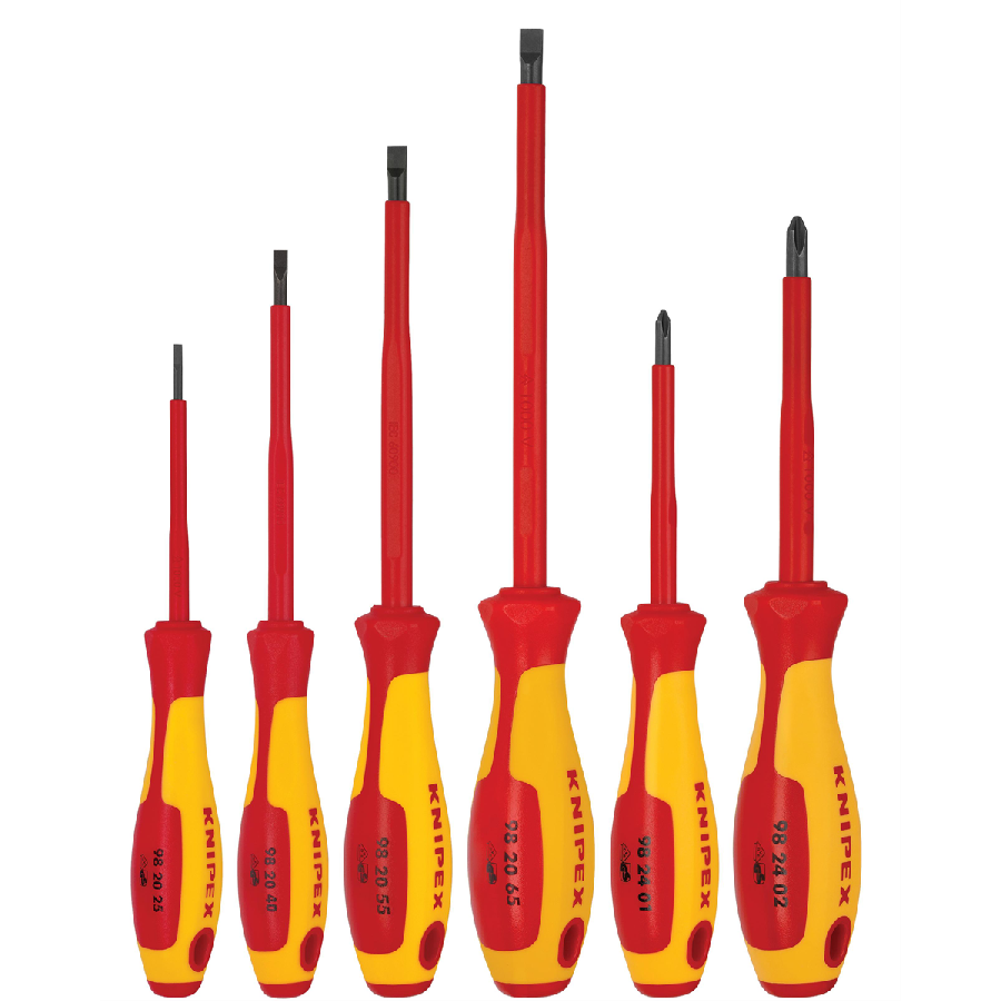 KNIPEX 6 Pc Screwdriver Set-1000V Insulated