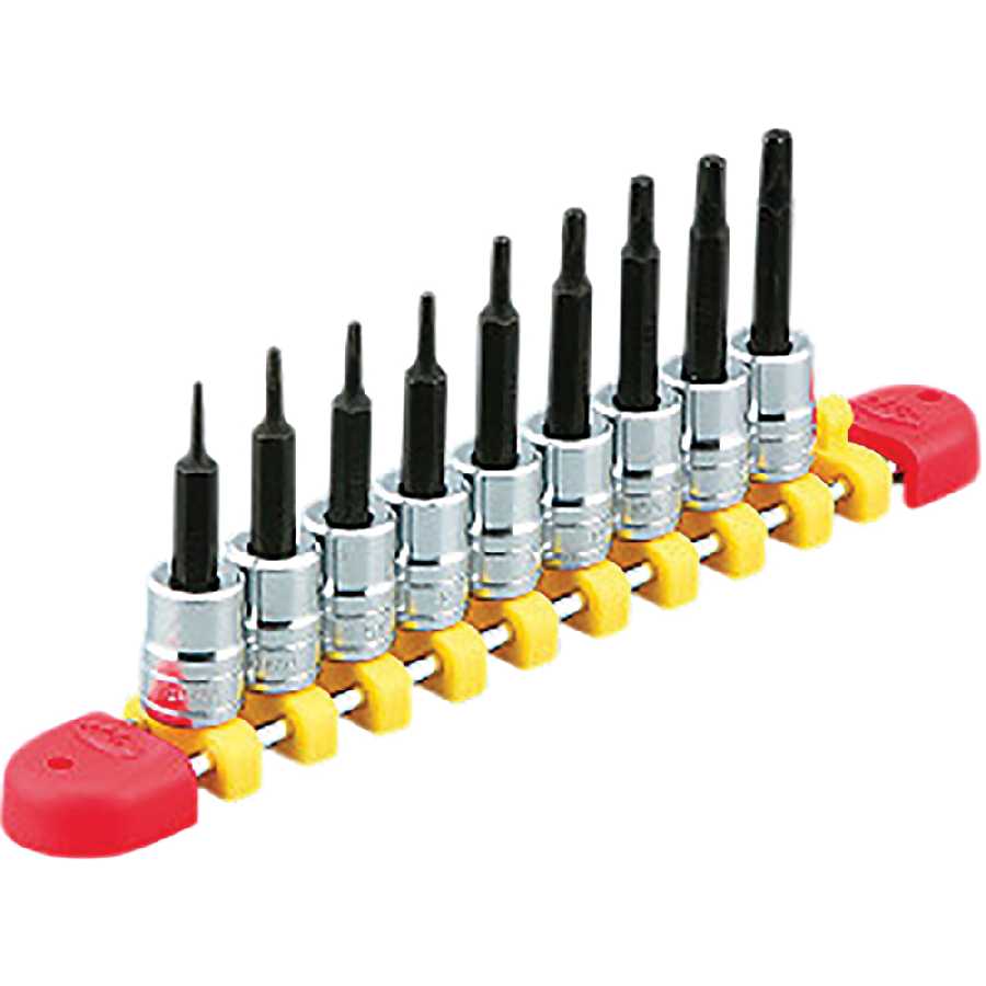 1/4"sq.T-Type Torx bit Socket Set (9pcs.)