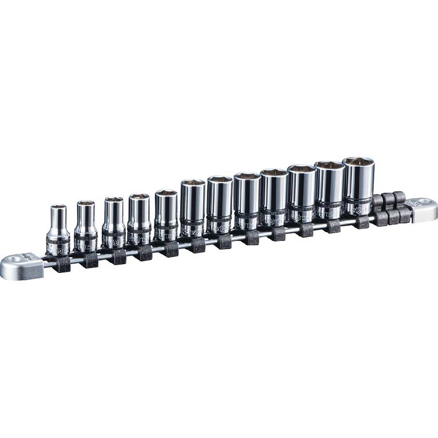 metric Socket Set 3/8" Drive Semi-Deep 12 pc