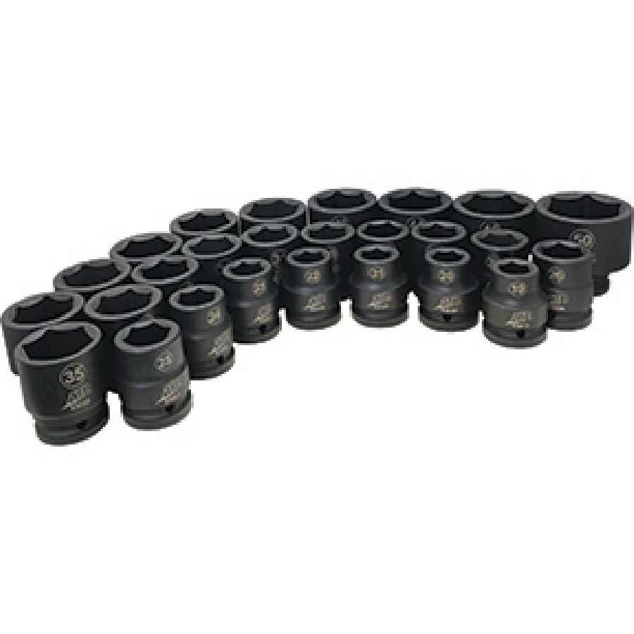 26-Pc. 3/4" Drive 6 Point Metric Socket Set