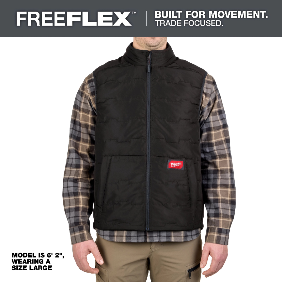 Milwaukee Tool FREEFLEX Lightweight Insulated Vest Black XL