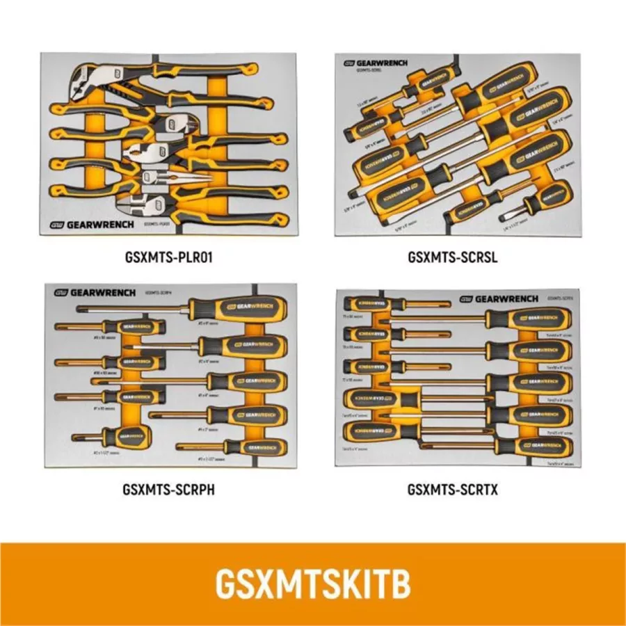 (image for) 33 Piece Pliers and Screwdrivers Sets in Premium Foam Trays