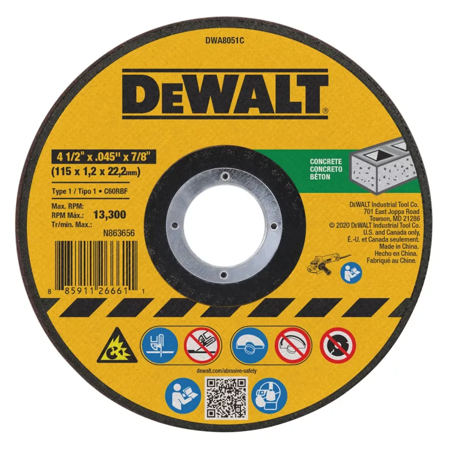 4-1/2 In x .045 in Aluminum Oxide Abrasive Chop / Cut-Off Bl