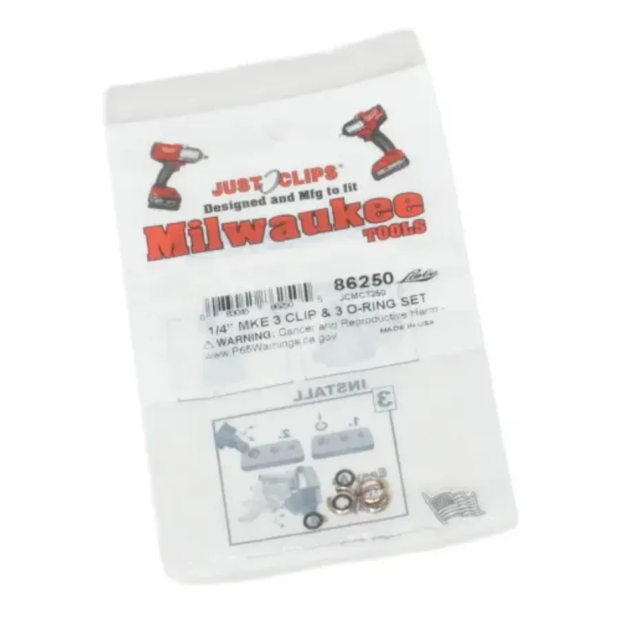 (image for) JCMCT250 1/4-inch MKE 3 Clips 3 O-Rings Set