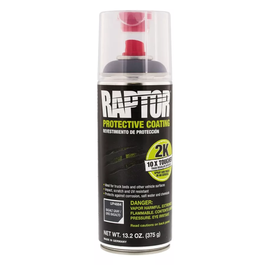 RAPTOR UP4884 2K Bedliner Aerosol, 13.2 oz Aerosol Can, Basa